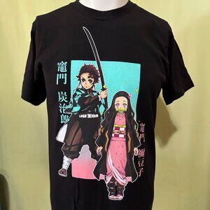 Demon Slayer Men's Black T Shirt Size Medium 38-40 Cotton